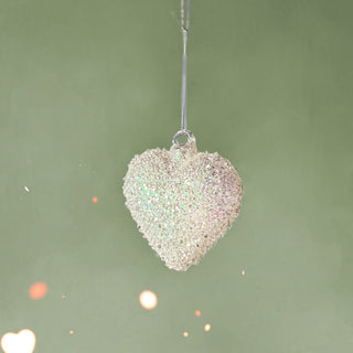 Iridescent Heart Glass Charm