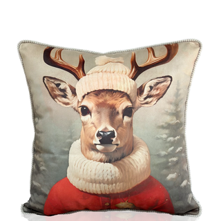 Plush Printed Reindeer