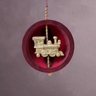 The Burgundy Express Charm