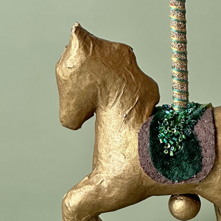 Emerald Saddle Carousel Steed