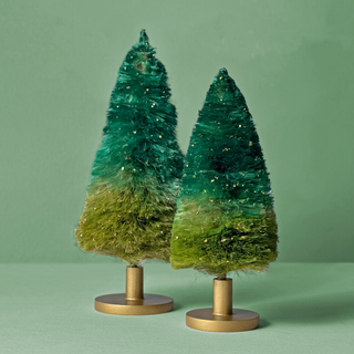 Ombre Coir Pine Tree Set (Jade)