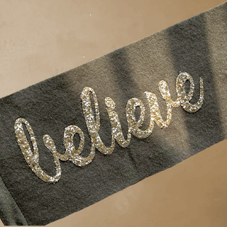 Believe Flag Olive Green