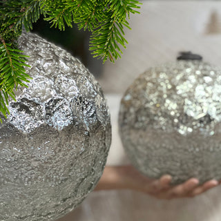 Giant Silver Ornaments