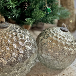 Giant Silver Ornaments