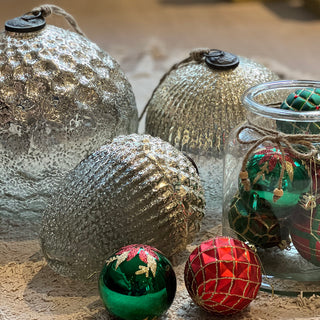 Giant Silver Ornaments