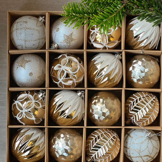 White Christmas Baubles
