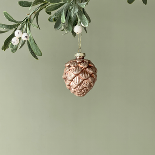 Rose Gold Pine Cone Charm