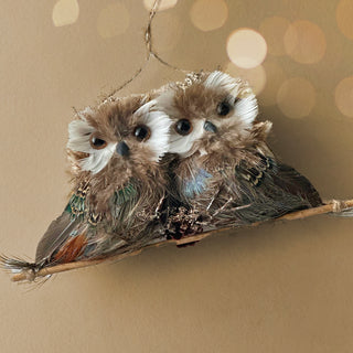 Feathered Owl Duo Charm