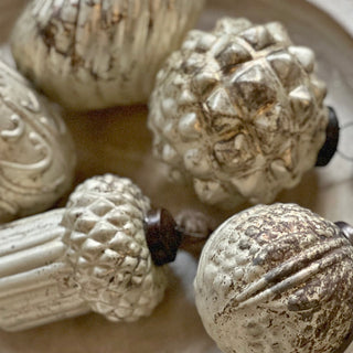 Baroque Glass Ornaments (set of 5)