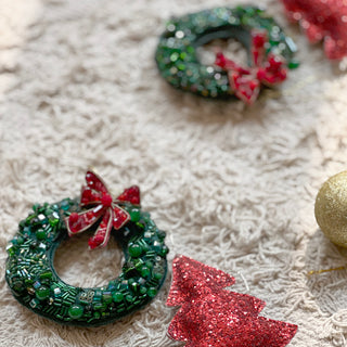 Beaded Wreath & Tree Charms