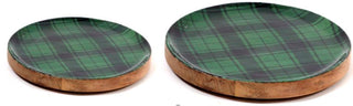 Wooden Plaid Trays