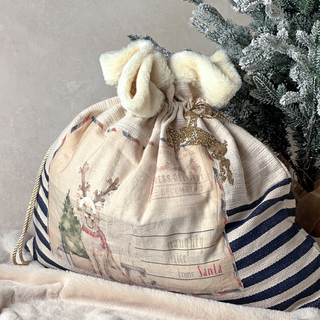 Reindeer Sack Bag Stripes