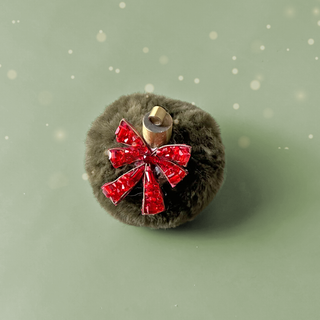 Holiday Fluff Charm (Olive)