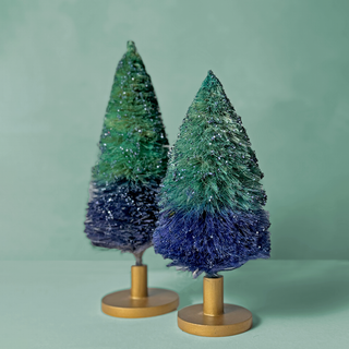 Ombre Coir Pine Tree Set (Aqua)