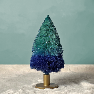 Ombre Coir Pine Tree Set (Aqua)