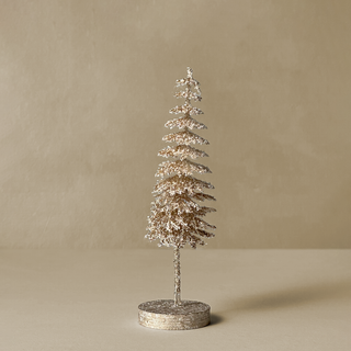 Glittering Champagne Mini Tree (Set Of 2)