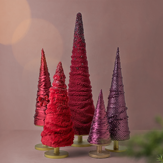 Glittering Crimson Pinnacle Tree Set