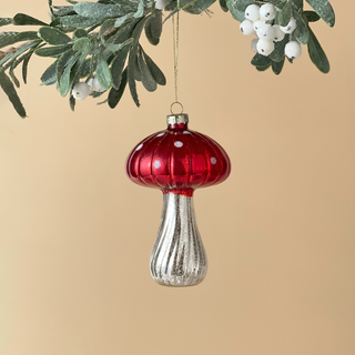 Toadstool Glass Ornament