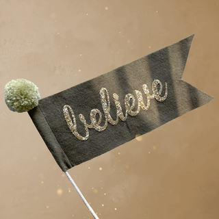 Believe Flag Olive Green