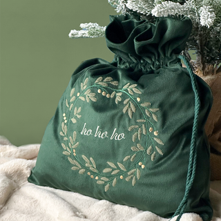 Ho Ho Ho Festive Sack bag (emerald)