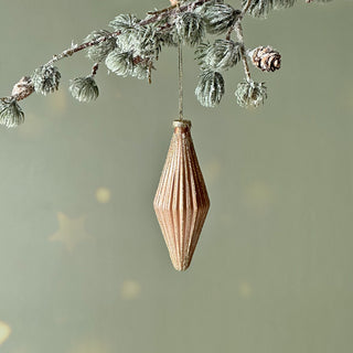 Sleek Glass Cone Ornament