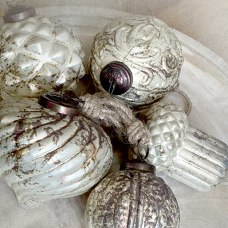 Baroque Glass Ornaments (set of 5)