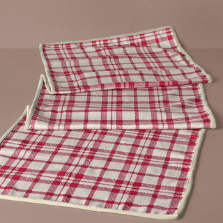 Red & White Tartan Table Runner