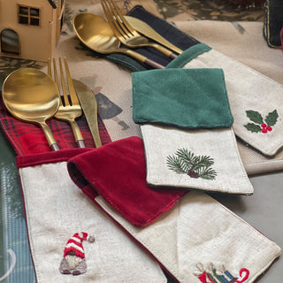 CHRISTMAS CUTLERY HOLDER (SET OF 4)