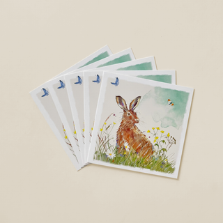 Hare in the Meadow – Notecard Set (4-Pack)