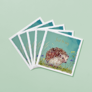 Hedgehog “Just to Say” – Notecard Set (4-Pack)
