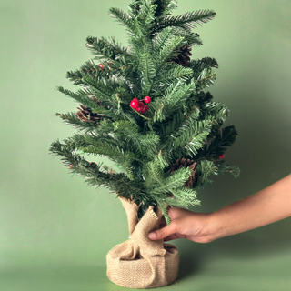 Berry Faux Pine Table Tree