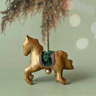 Emerald Saddle Carousel Steed