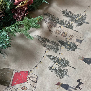 CHRISTMAS VILLAGE TABLE RUNNER