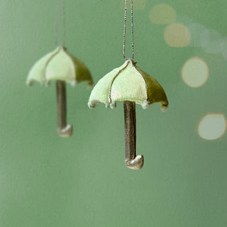 Minty Shimmer Umbrella Charm