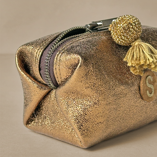 Mini Glitter Pouch - Copper