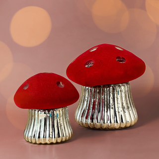 Forest Enchantment – Glass Mushrooms (Red)