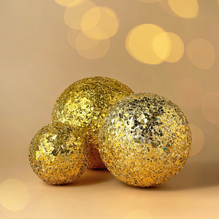 Golden Radiance – Metal Decor Balls