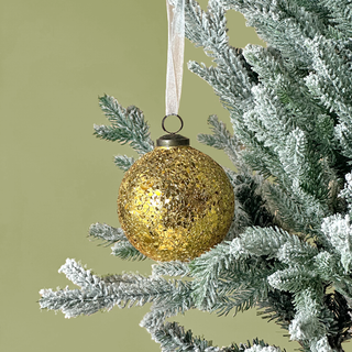 Traditional Gold Hanging Glass Ornament