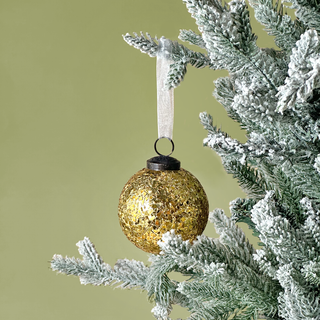 Traditional Gold Hanging Glass Ornament