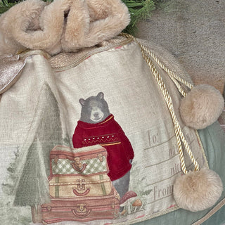 Holiday Bear Sack Bag