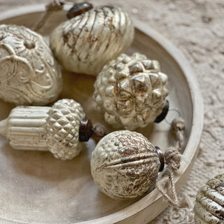 Baroque Glass Ornaments (set of 5)