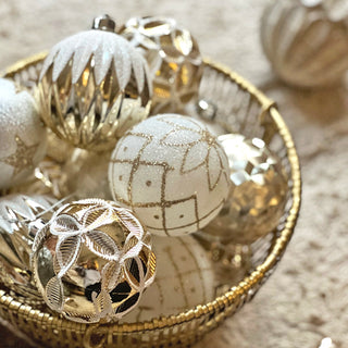 White Christmas Baubles