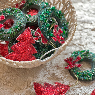 Beaded Wreath & Tree Charms