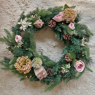 Floral Wreath (Peaches and Gold)